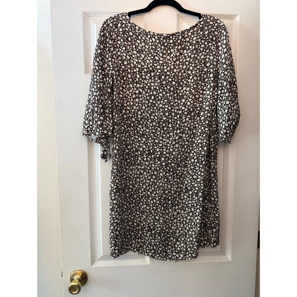 Brown Floral Dress From H&M Size 12 - Picture 2 of 7